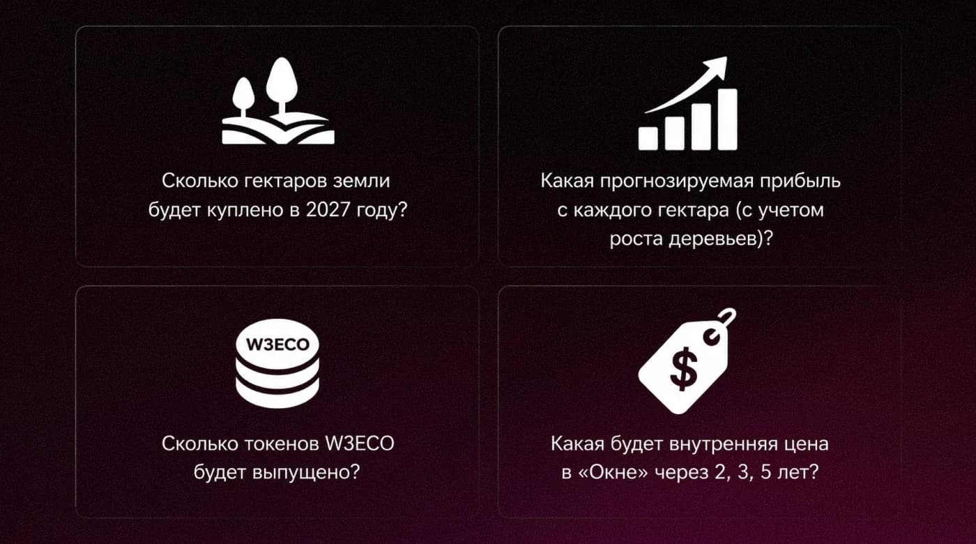 На чём строится долгосрочная оценка W3ECO: четыре вопроса к финансовой модели